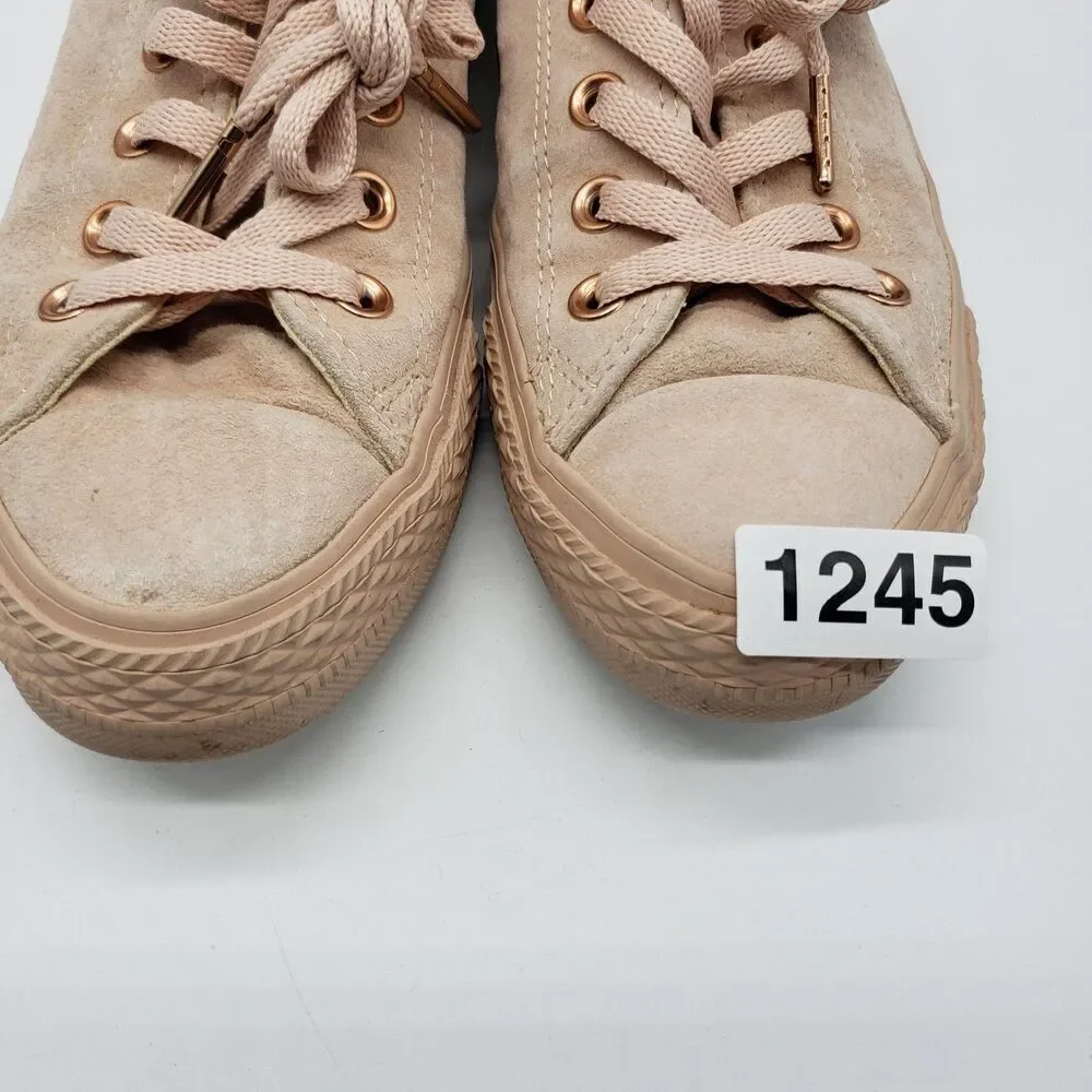 Converse All Star Shoes Womens Size 8 Pink Suede Low Top Lace Up Classic 15841C